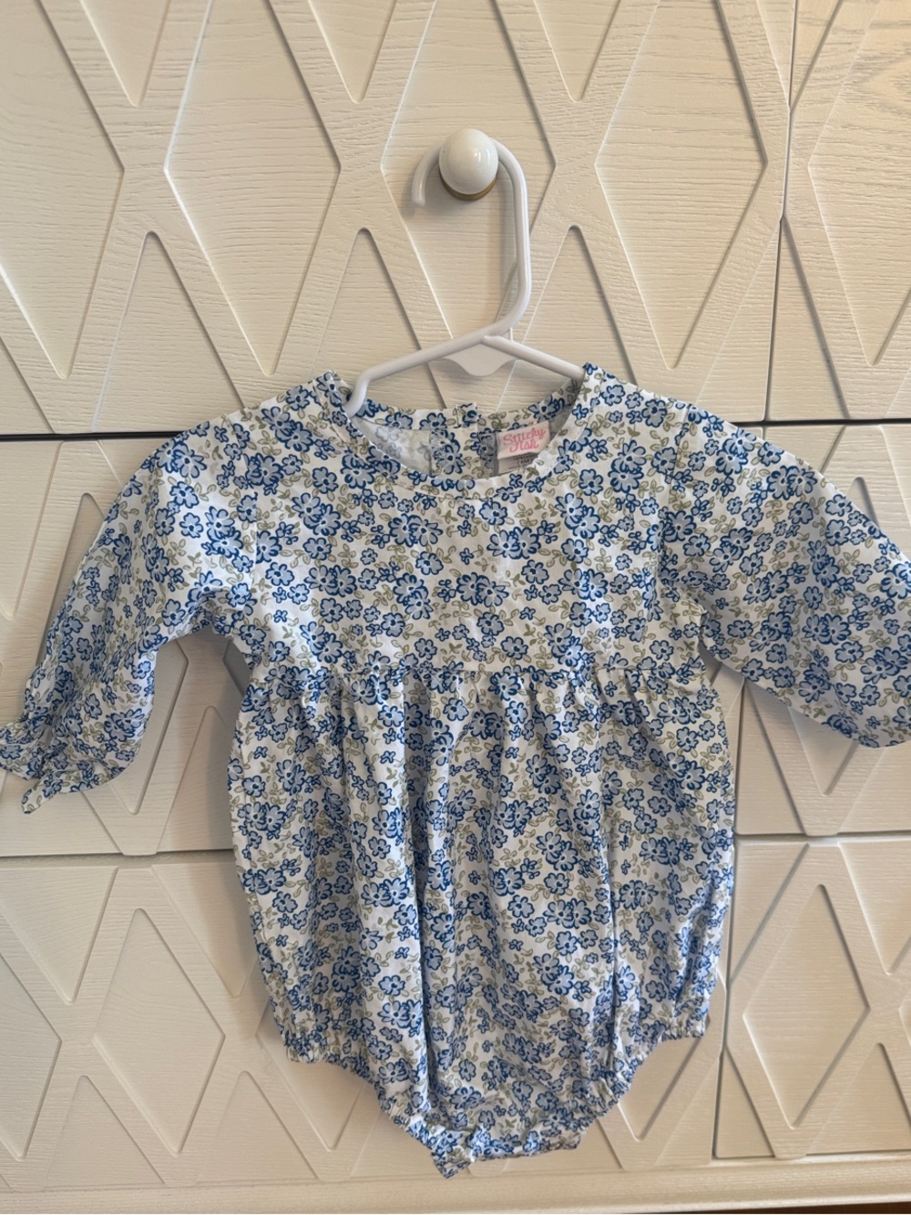 Blue Floral Baby One-Piece Bodysuit